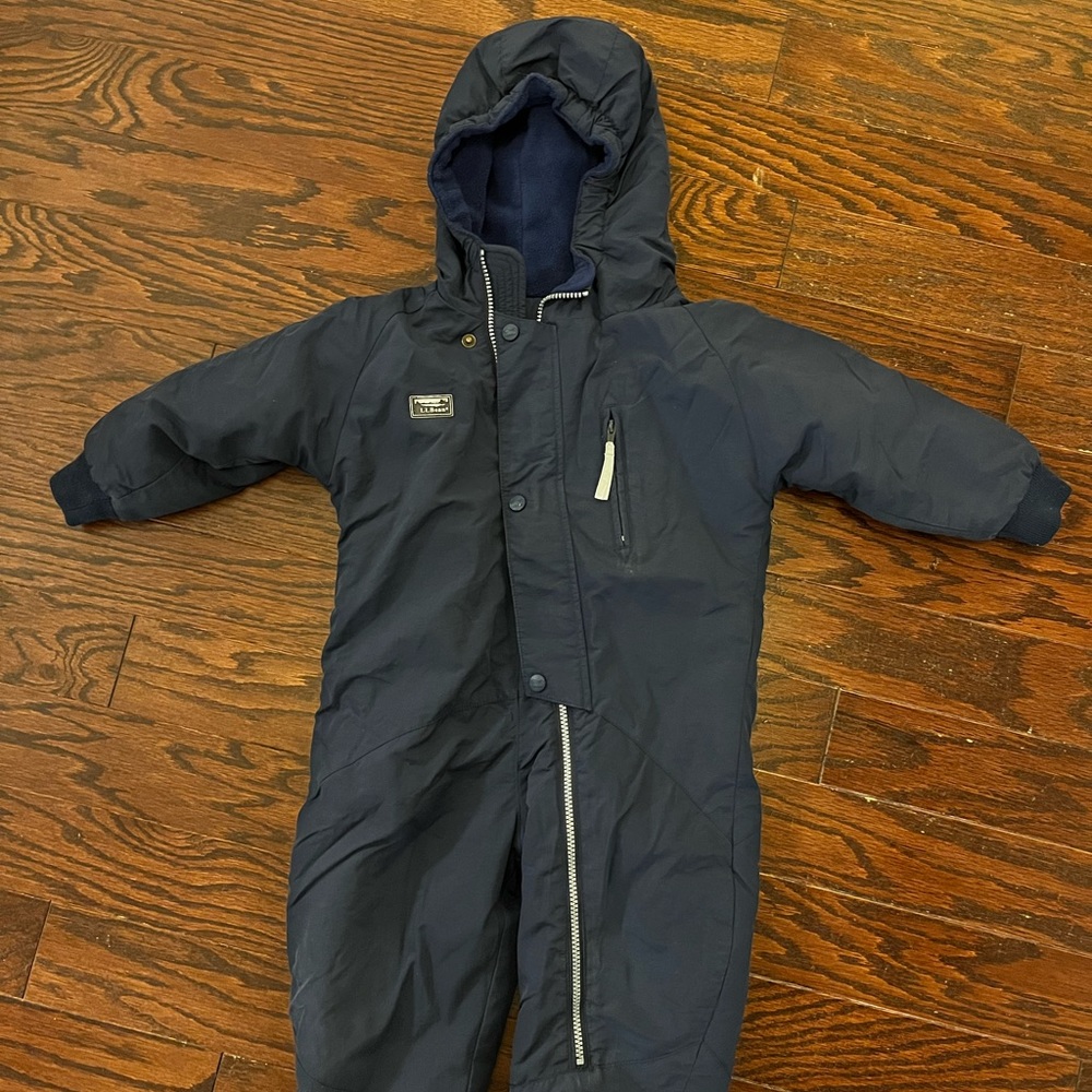L.L. Bean toddler snowsuit bunting navy